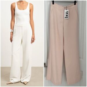 NWT Because of Alice Effortless Wide Leg Trousers Pink Size Small BOA.        11